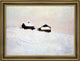 Claude Oscar Monet Houses in the Snow Framed Premium Canvas Print, 16"x24"