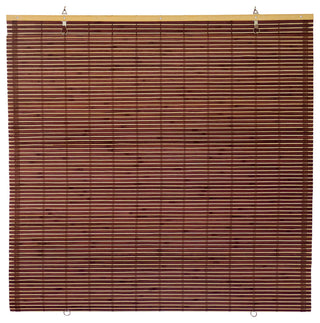 Bamboo Cordless Window Shade, Mahogany, 36" W