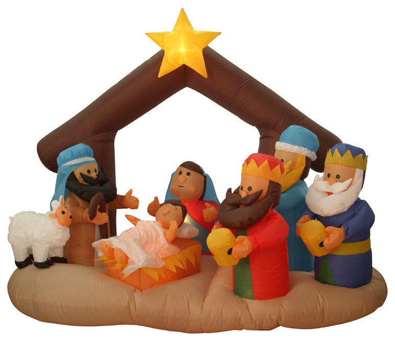 6.5' Inflatable Nativity Scene Lighted Christmas Decoration