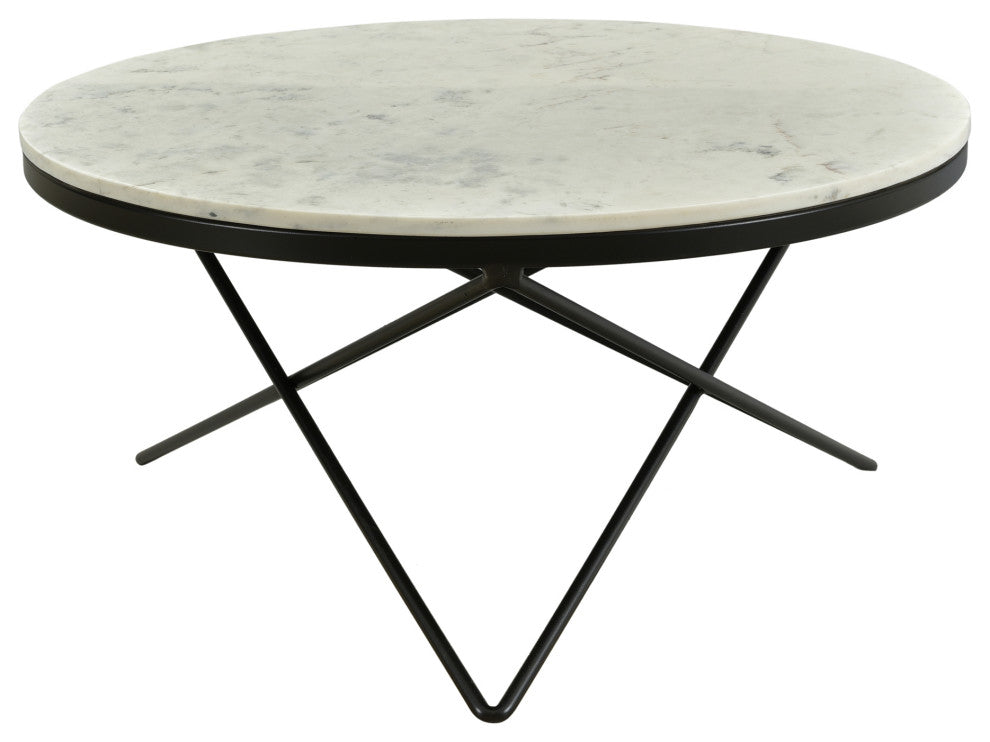 Contemporary Haley Coffee Table Black Base - Black