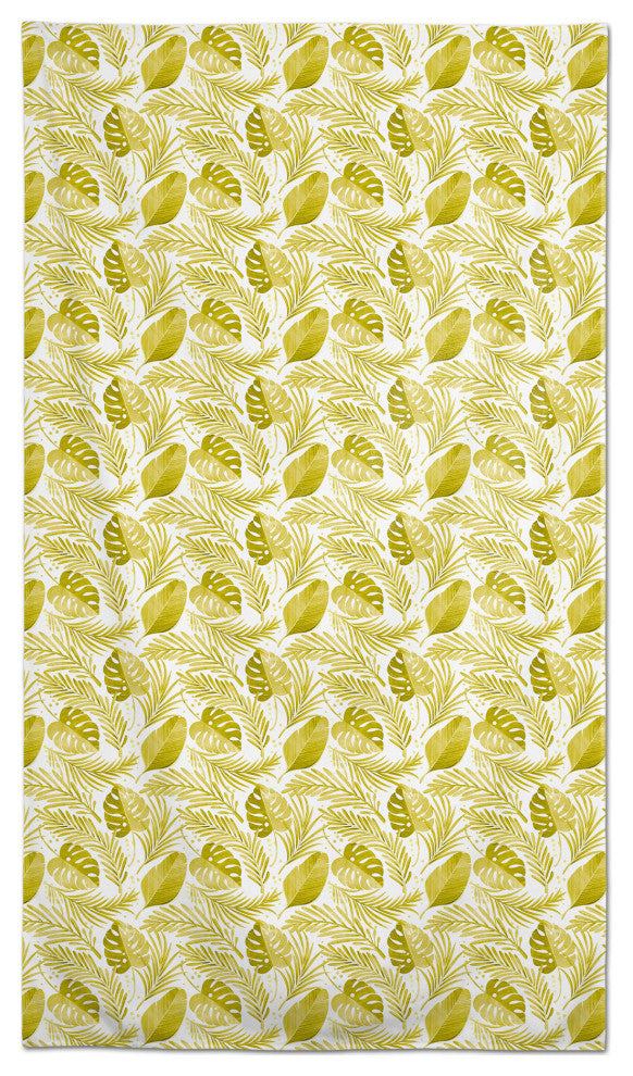Coastal Yellow Leaves 58x102 Tablecloth