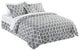 Bibb Home 8 Piece Comforter Set, Gray Trellis, King