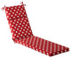 Polka Dot Chaise Lounge Cushion, Red
