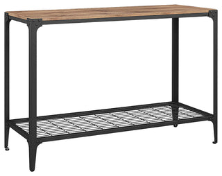 Angle Iron 44" Rustic Entryway Table - Barnwood