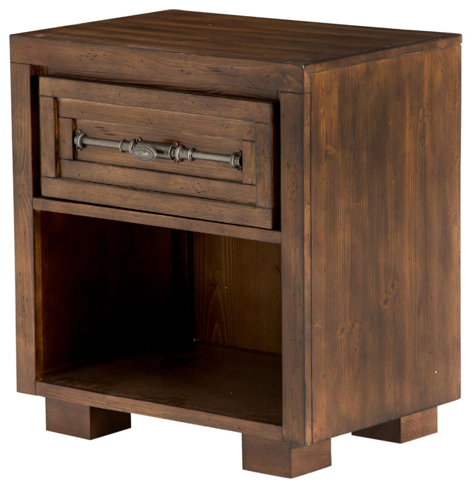 Carrollton 1-Drawer Nightstand - Rustic Ranch