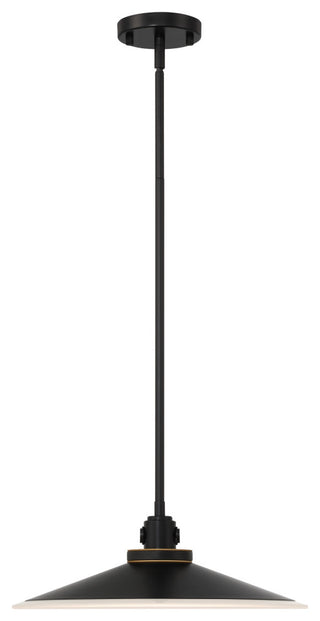 Deckard 16" LED Pendant, Gold/Black