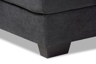 Nevin Dark Gray Fabric Upholstered Sectional Sofa With Right Facing Chaise