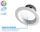 DLR(v6) Recessed LED Downlight, White, 3000k, 12 Pack