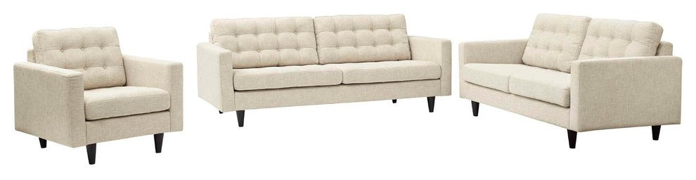 Empress Sofa, Loveseat and Armchair Set of 3