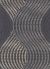 Geometric Modern Textured Wallpaper, Figures, Small Dots, Gold Black, 1 Roll