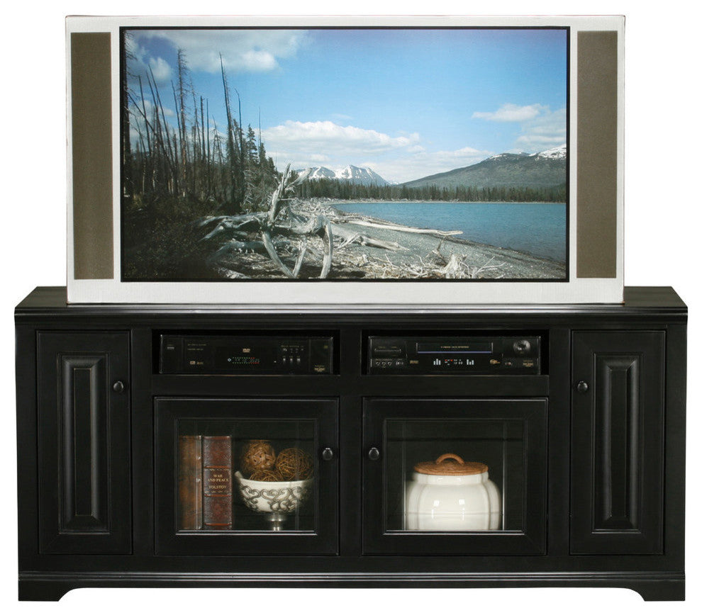 Eagle Furniture Savannah 66" Tall Entertainment Console, Soft White