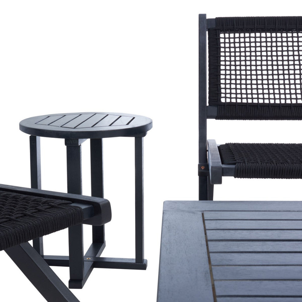 Safavieh Kobina 5 Piece Outdoor Living Set, Black