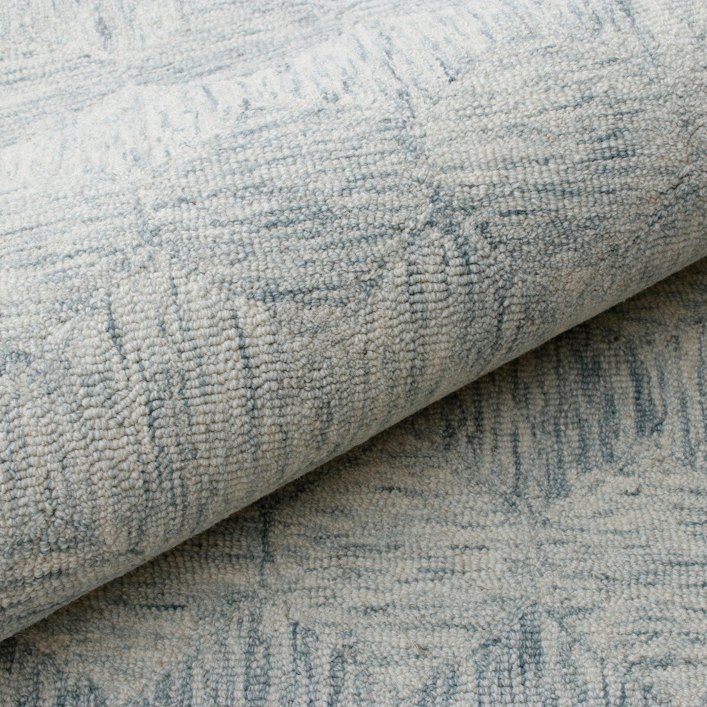 Estelle Contemporary Geometric Hand-Tufted Wool Area Rug, Gray, 9' X 12'