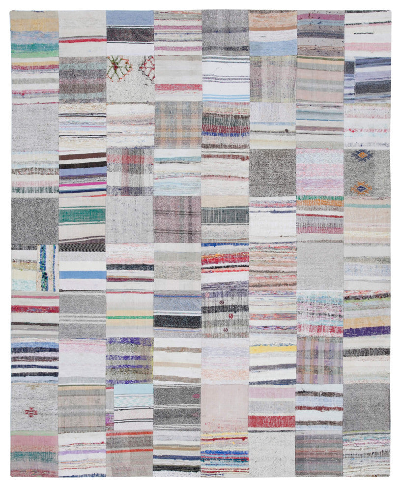 Rug N Carpet - Handmade Anatolian 8' 2'' x 10' 0'' Rustic Patchwork Kilim Rug