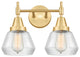 Innovations 447-2W-SG-G172 2-Light Bath Vanity Light, Satin Gold
