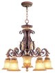 Villa Verona Chandelier, Verona Bronze With Aged Gold Leaf Accents