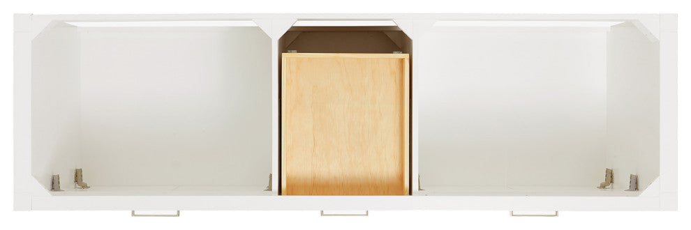Ariel Bristol 72" Double Oval Sink Bathroom Vanity, Carrara Quartz