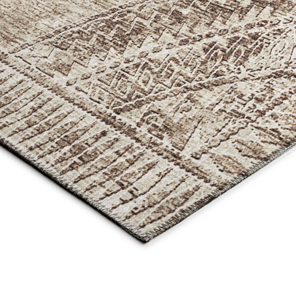 Indoor/Outdoor Sedona SN7 Taupe Machine Washable 3' x 5' Rug