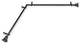 Aldo 13/16 inch Corner Window Curtain Rod, Black, 66-120"