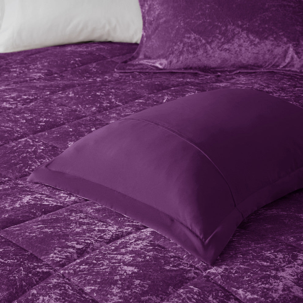 Intelligent Design Felicia Crushed Velvet 4-Piece Comforter Set