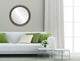 Pasadena Framed Round Mirror, Walnut, 25"x25"