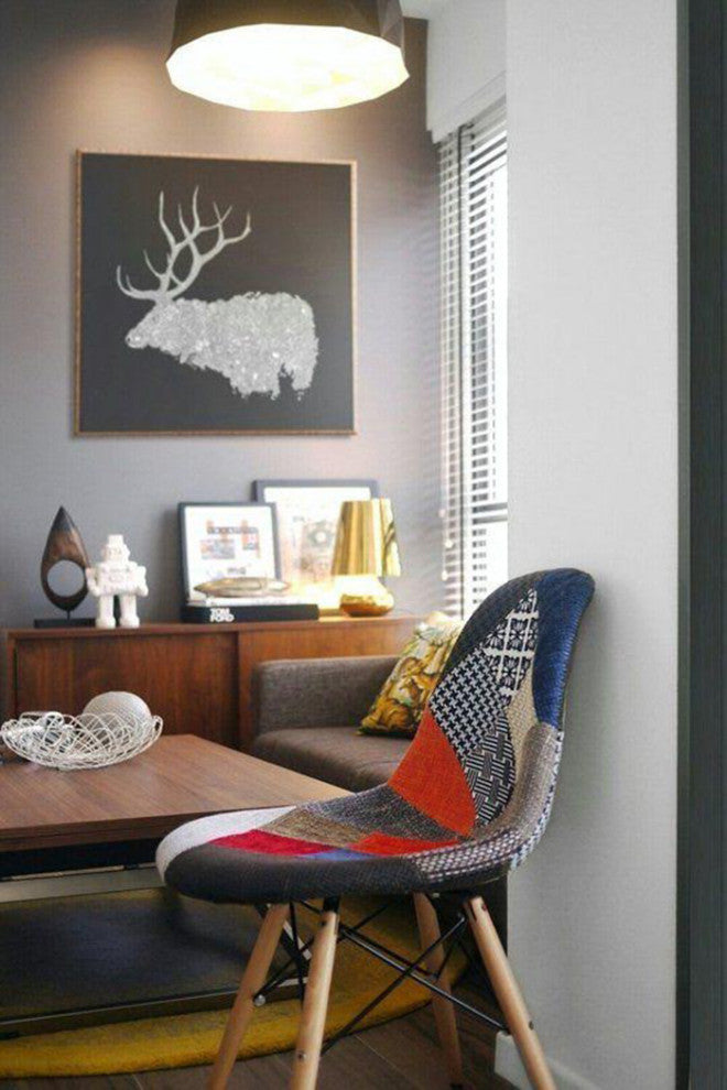 Modern Plastic Eiffel Chairs Dining Chair, Set of 2, Ann