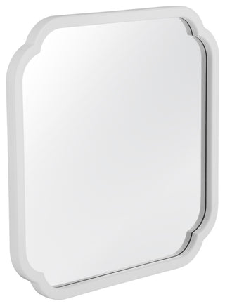 Flora Square Wall Mirror - White