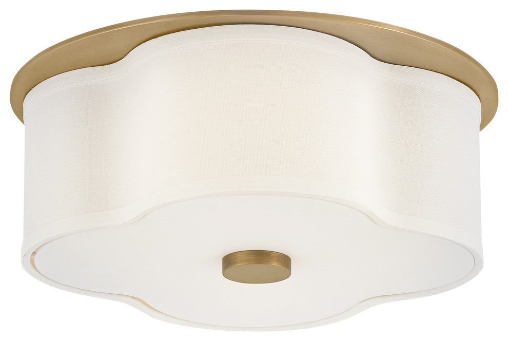 Hinkley Lighting 46441 Delaney 2 Light 14"W Flush Mount Drum - Heritage Brass