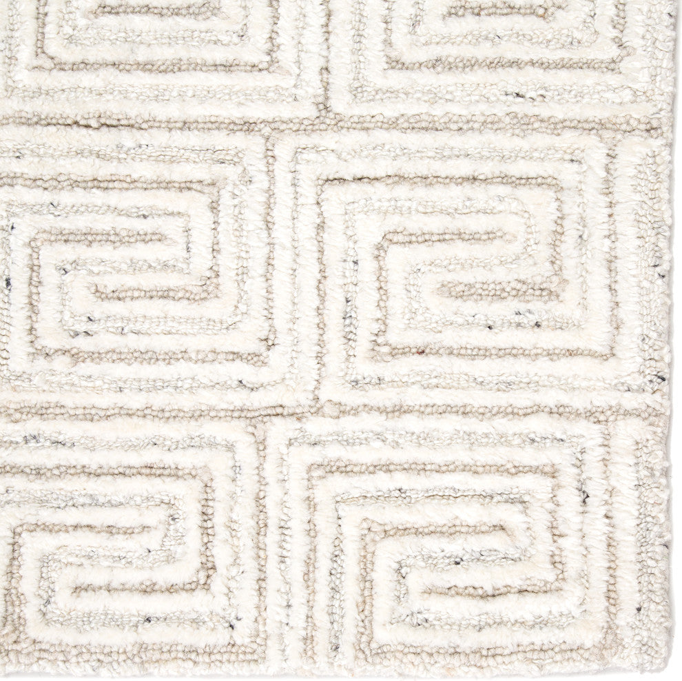 Jaipur Living Harkness Handmade Geometric White/Gray Area Rug, 5'x8'