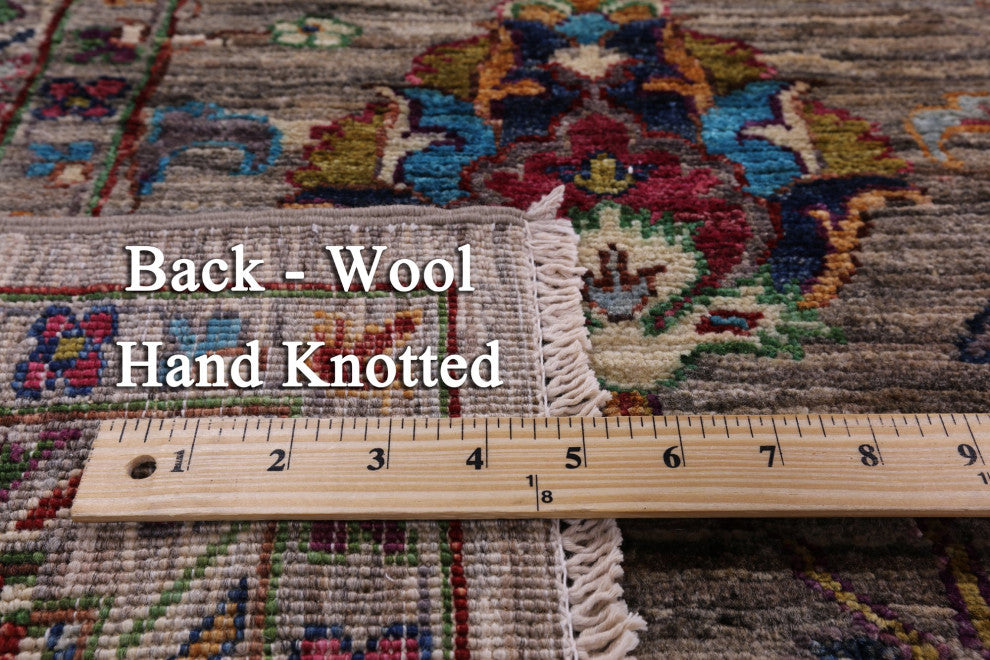 8' 1" X 11' 5" Persian Tabriz Hand-Knotted Rug Q9792