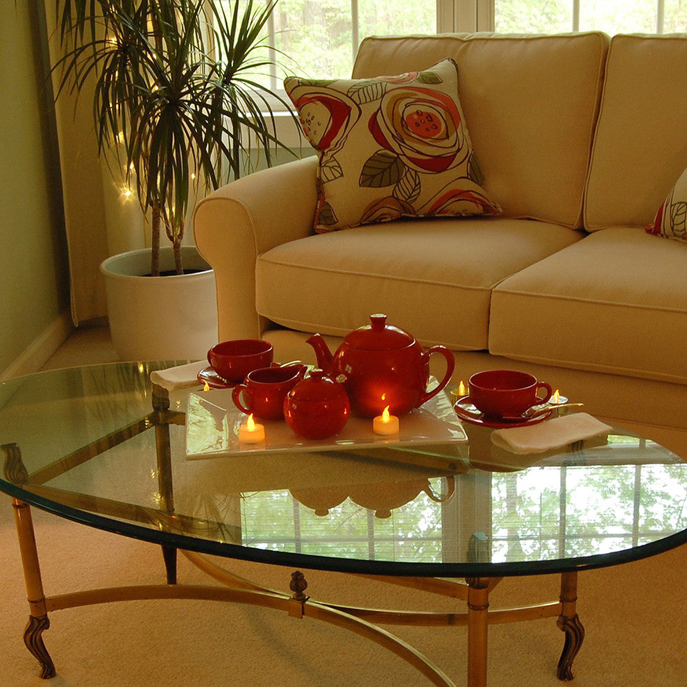 Battery Operated Amber Led Tea Lights, Set of 24