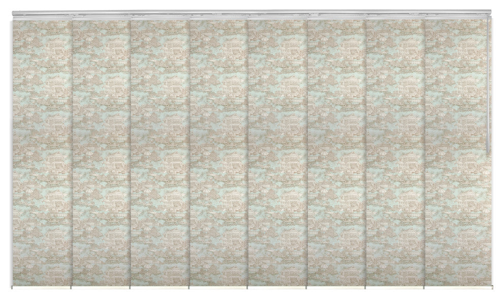 Florentina 8-Panel Track Extendable Vertical Blinds 130-175"W