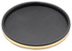 Sophisticates Black With Polished Brass Deluxe 14" Tray