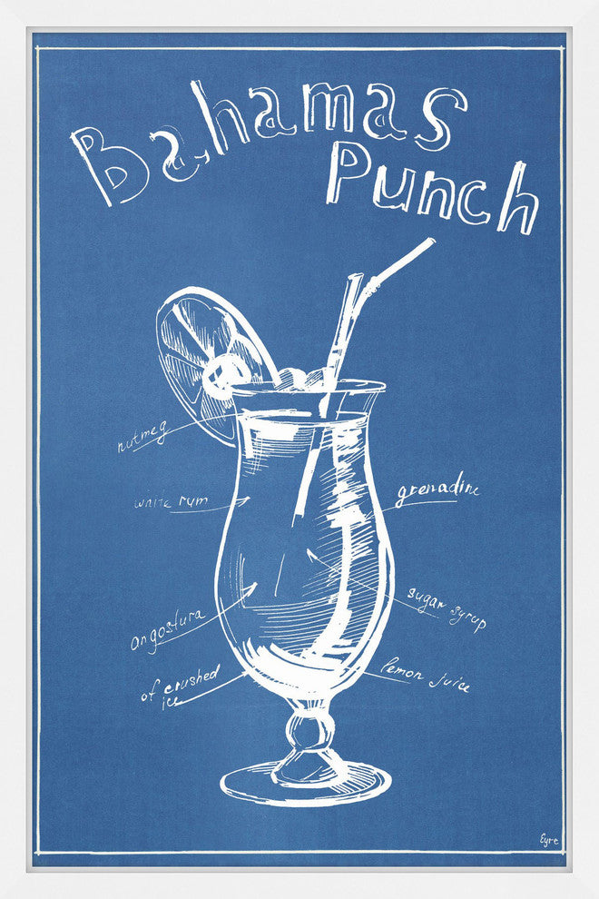 "Bahamas Punch" Framed Painting Print, 16"x24"