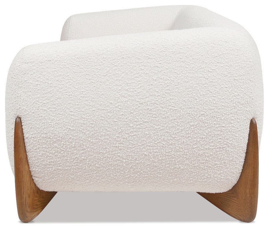 Alpine 90.5" Sherpa Sofa, Ivory White Boucle