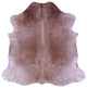 6' 1" X 6' 2" Pink Metallic Cowhide Rug C2117