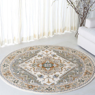 Safavieh Lauren Ralph Lauren Collection LRL6653 Rug, Ivory/Navy, 6' Round