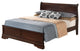 Louis Philippe Cappuccino King Wood Panel Bed