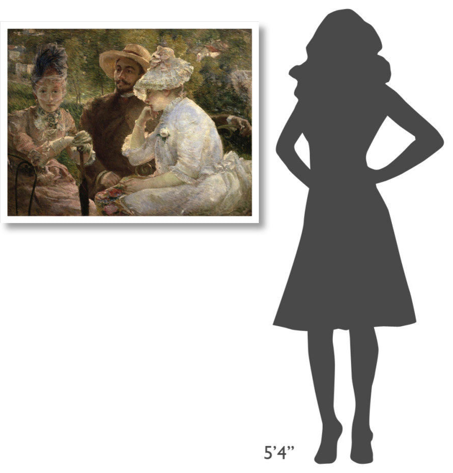 "On the Terrace at Sevres" Digital Paper Print by Marie Bracquemond, 38"x30"