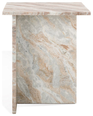 Safavieh Couture Adriano Marble Accent Table, White/Brown