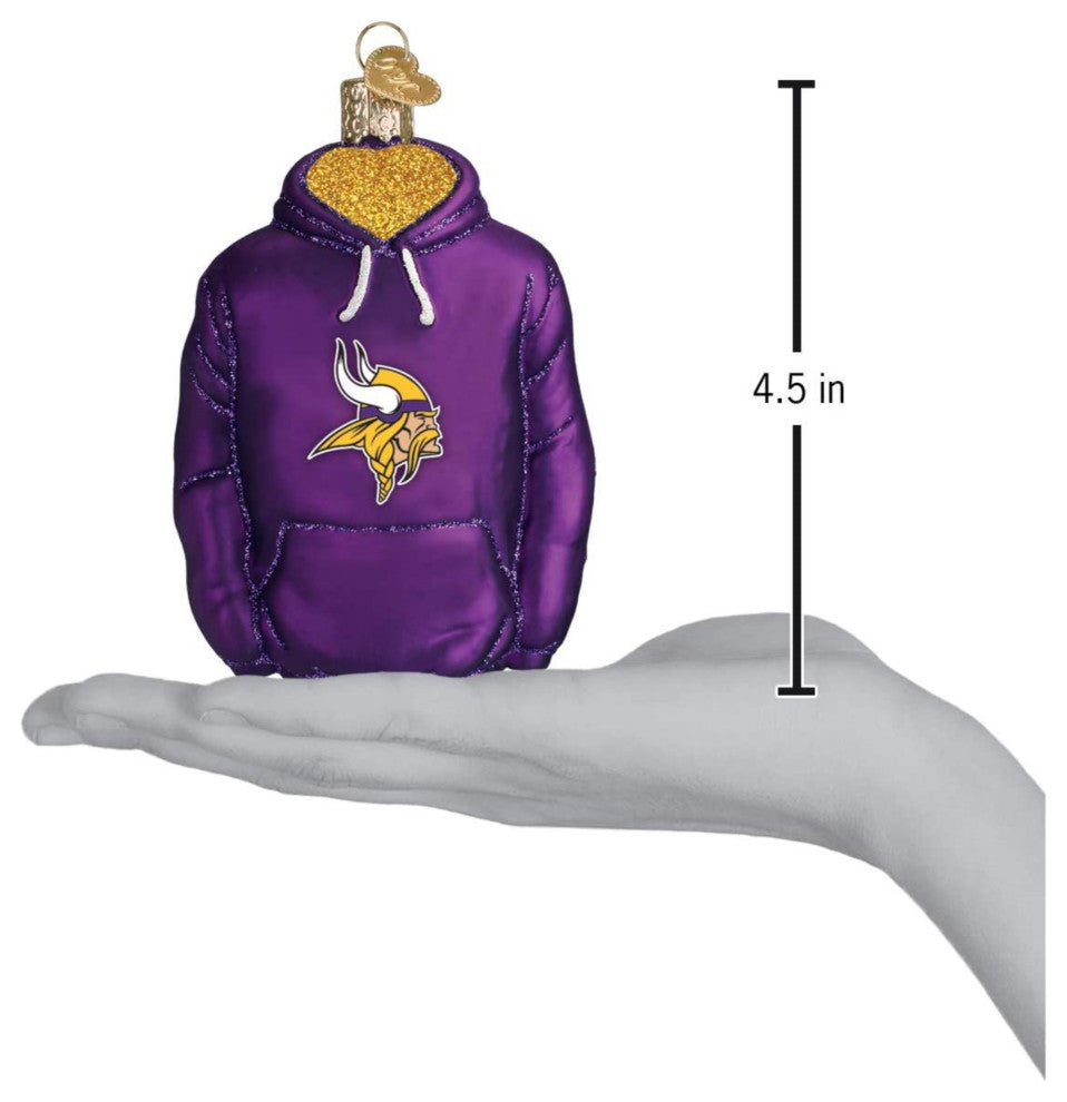 Old World Christmas Minnesota Vikings Hoodie Ornament For Christmas Tree