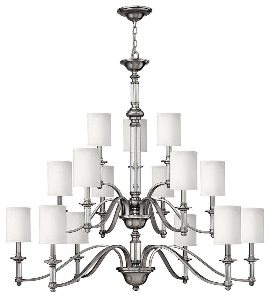 Hinkley Sussex Double Extra Large Three Tier, Brushed Nickel