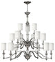 Hinkley Sussex Double Extra Large Three Tier, Brushed Nickel