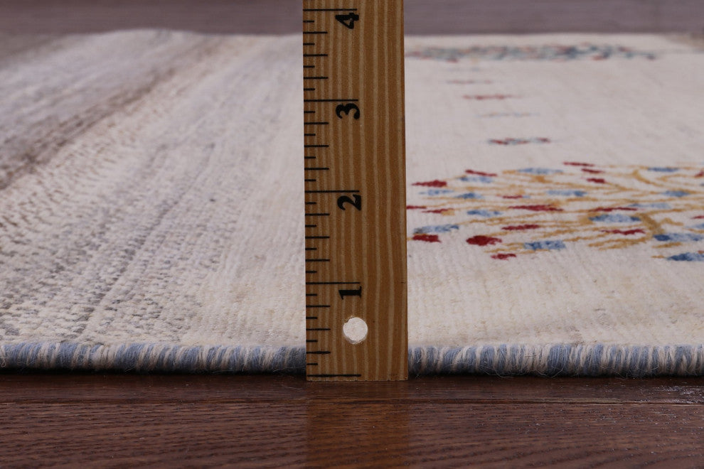 5' 3" X 7' 9" Handmade Tribal Persian Gabbeh Wool Rug - Q12422