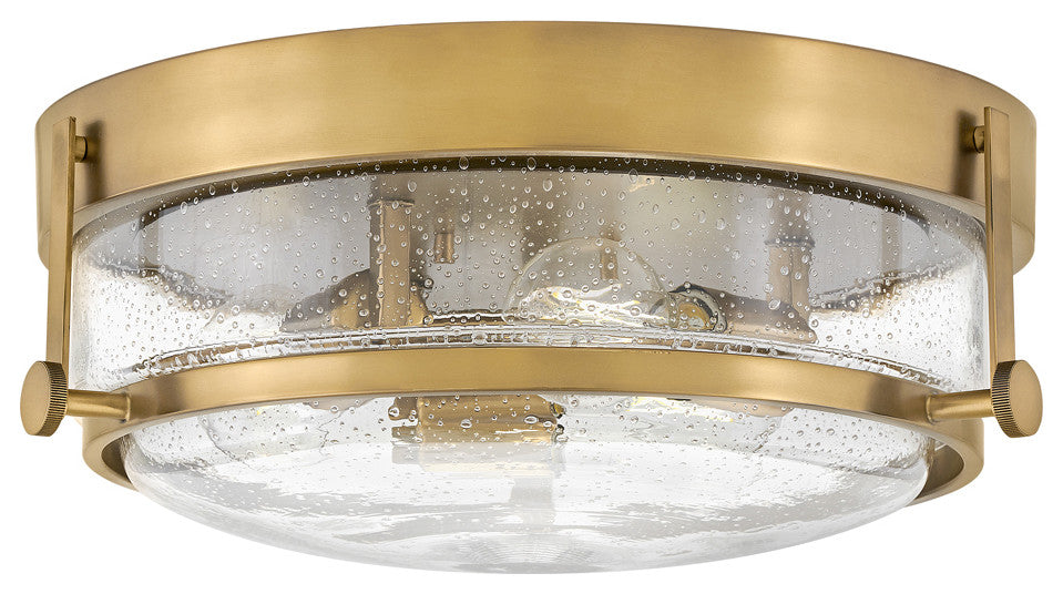 Hinkley 15" Harper Small Flush Mount Ceiling Light, Heritage Brass