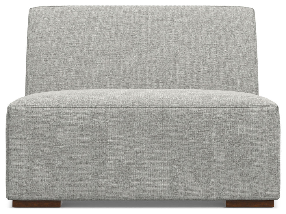 Rex Center Armless Sofa Module in Tightly Woven Performance Fabric
