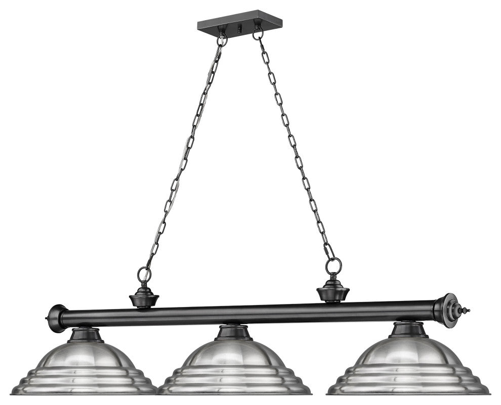 Zlite 2306-3BP-SBN 3-Light Billiard, Brushed Nickel