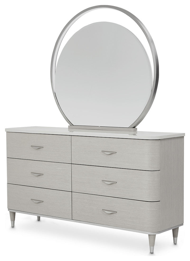 Eclipse Dresser and Mirror - Moonlight Gray