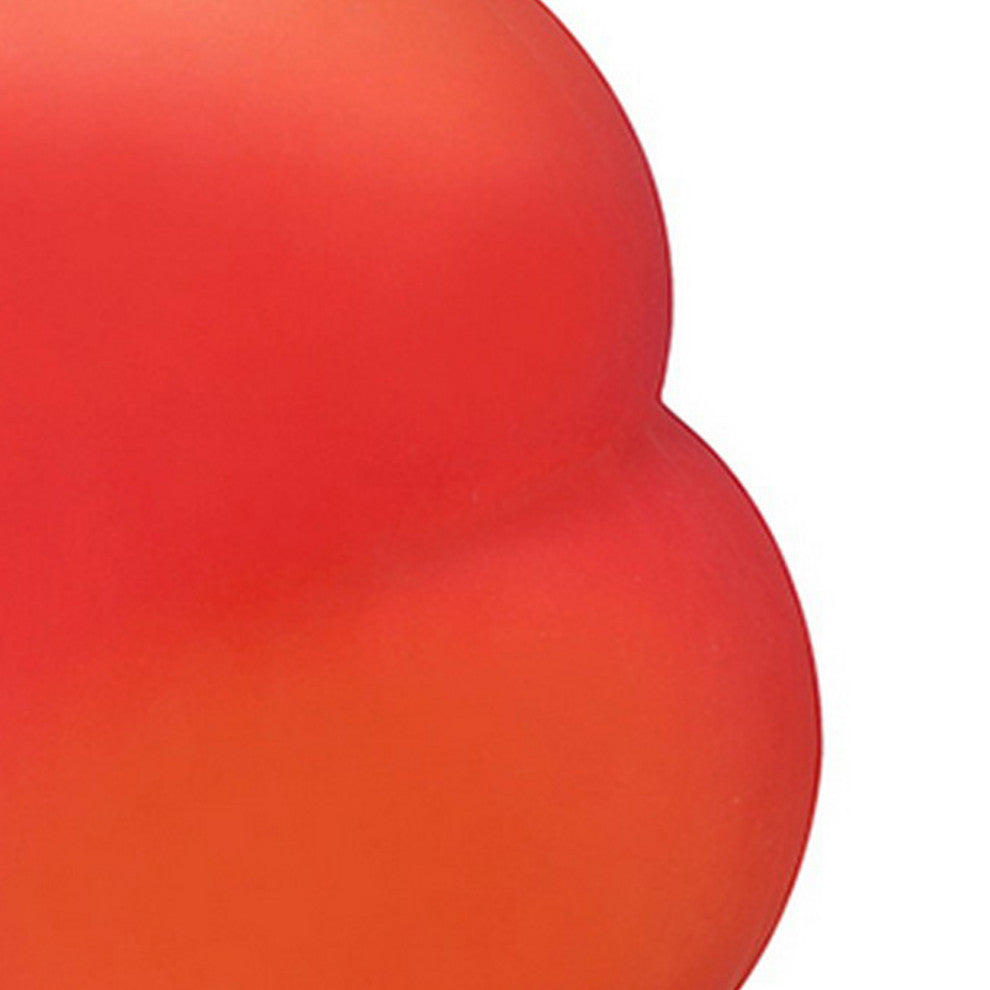 Benzara BM240309 Table Lamp With Heart Shaped Glass Shade, Red