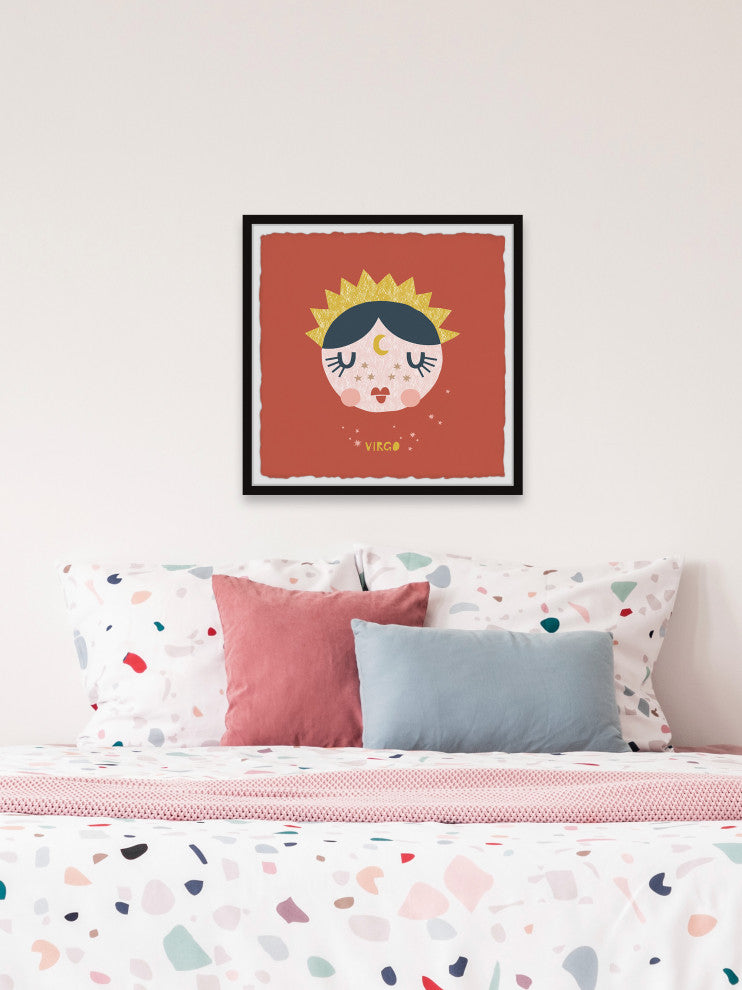 "Virgo" Framed Painting Print, 18x18